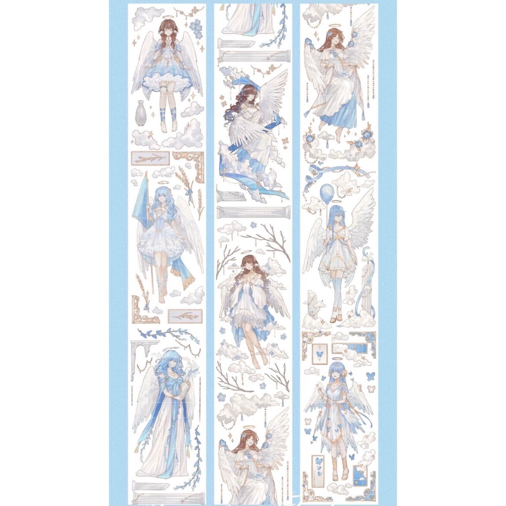 【分裝】Snowflake Studio《雲上頌歌/月華星沙/鍾庭倒影/菲林默片/蓮憶江南/月食蝶羽》PET膠帶-規格圖9