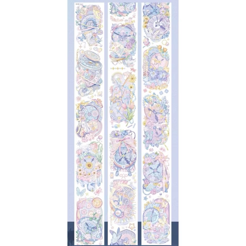 【分裝】Studio VI《惡魔寶貝/蝶影/龍族少女/魔方花庭/時光之溯/尋找四葉草/乾枯玫瑰/花夢拾音》PET膠帶-規格圖1