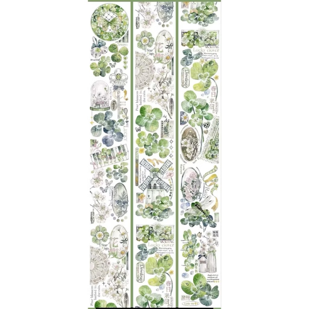 【分裝】Studio VI《惡魔寶貝/蝶影/龍族少女/魔方花庭/時光之溯/尋找四葉草/乾枯玫瑰/花夢拾音》PET膠帶-規格圖1