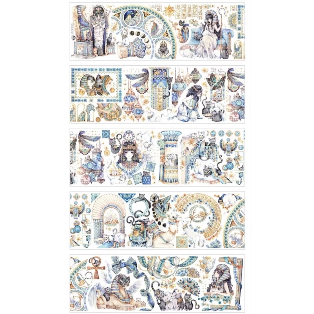 【分裝】Studio VI《惡魔寶貝/蝶影/龍族少女/魔方花庭/時光之溯/尋找四葉草/乾枯玫瑰/花夢拾音》PET膠帶-規格圖1