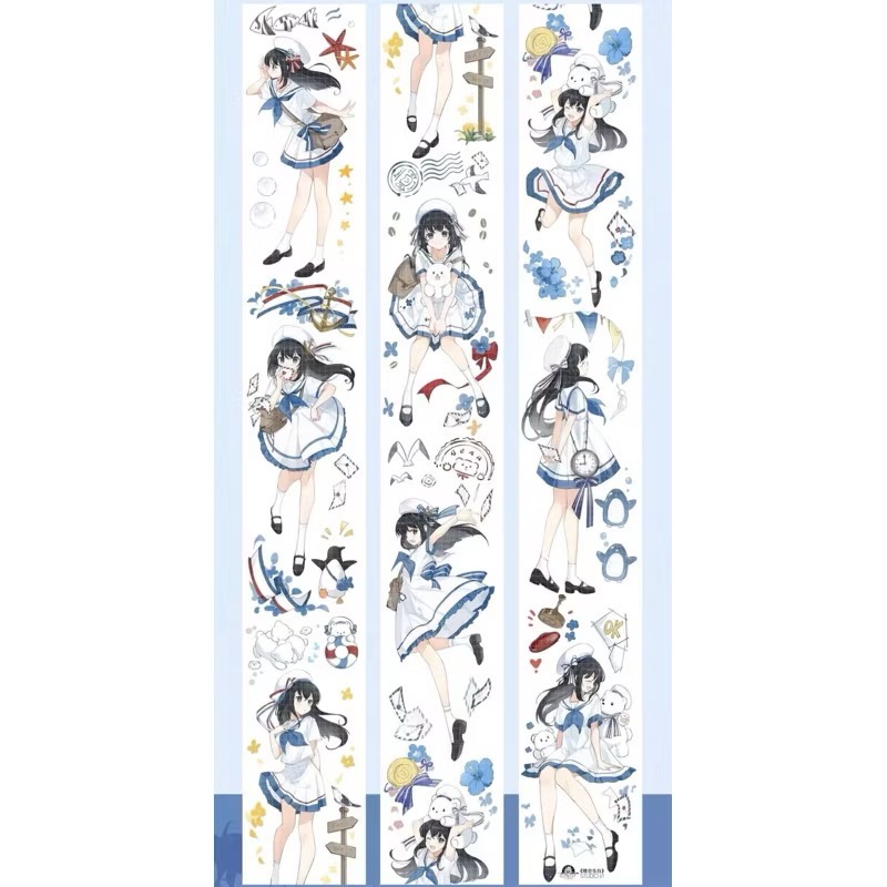 【分裝】Studio VI《惡魔寶貝/蝶影/龍族少女/魔方花庭/時光之溯/尋找四葉草/乾枯玫瑰/花夢拾音》PET膠帶-規格圖1