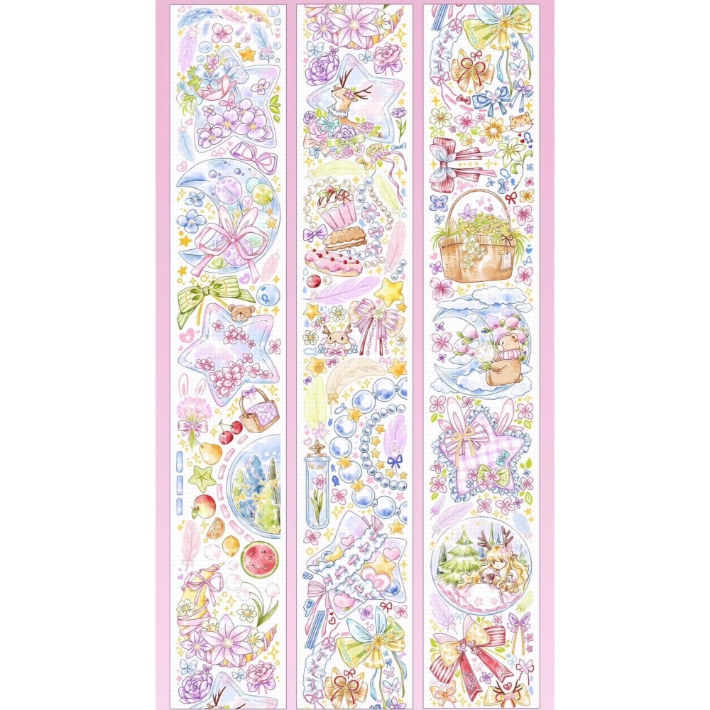 【分裝】刺猬家手帳工作室 x 蜜莓工作室《星月守望》PET膠帶-細節圖2