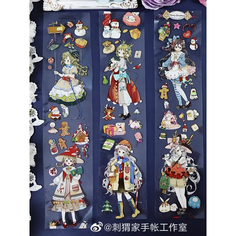 【分裝】刺猬家手帳工作室《夢浸迷途/浮窗蜜花/寒燈闌珊/蝕骨燼花/青紗卷軸/花藤燈燭/夢沉花鑰/山茶屏風》PET膠帶-細節圖2