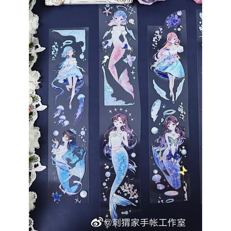 【分裝】刺猬家手帳工作室《夢浸迷途/浮窗蜜花/寒燈闌珊/蝕骨燼花/青紗卷軸/花藤燈燭/夢沉花鑰/山茶屏風》PET膠帶-細節圖4