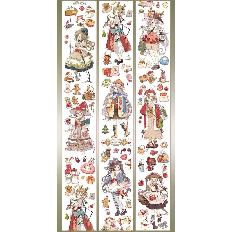 【分裝】刺猬家手帳工作室《夢浸迷途/浮窗蜜花/寒燈闌珊/蝕骨燼花/青紗卷軸/花藤燈燭/夢沉花鑰/山茶屏風》PET膠帶-規格圖4