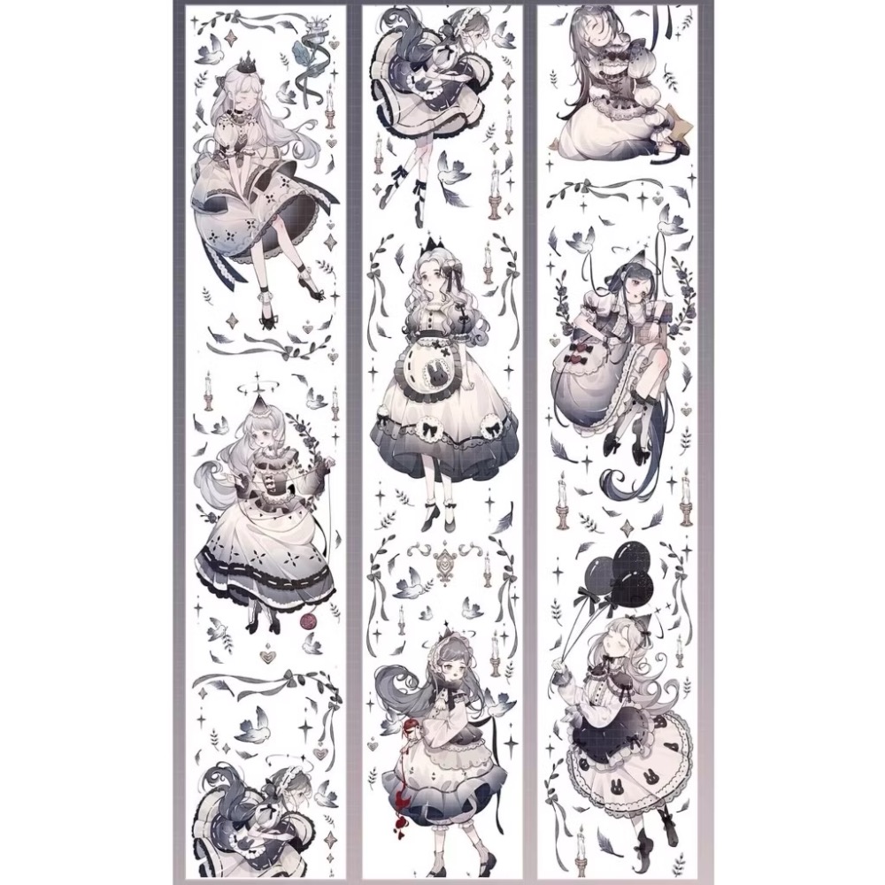 【分裝】一木一橫《月光之下/此間密聞/朦朧月光/挽星海/雪落寒梅/巧若倩兮/燈影琉璃/郁森精靈/西子湖畔》PET膠帶-規格圖1