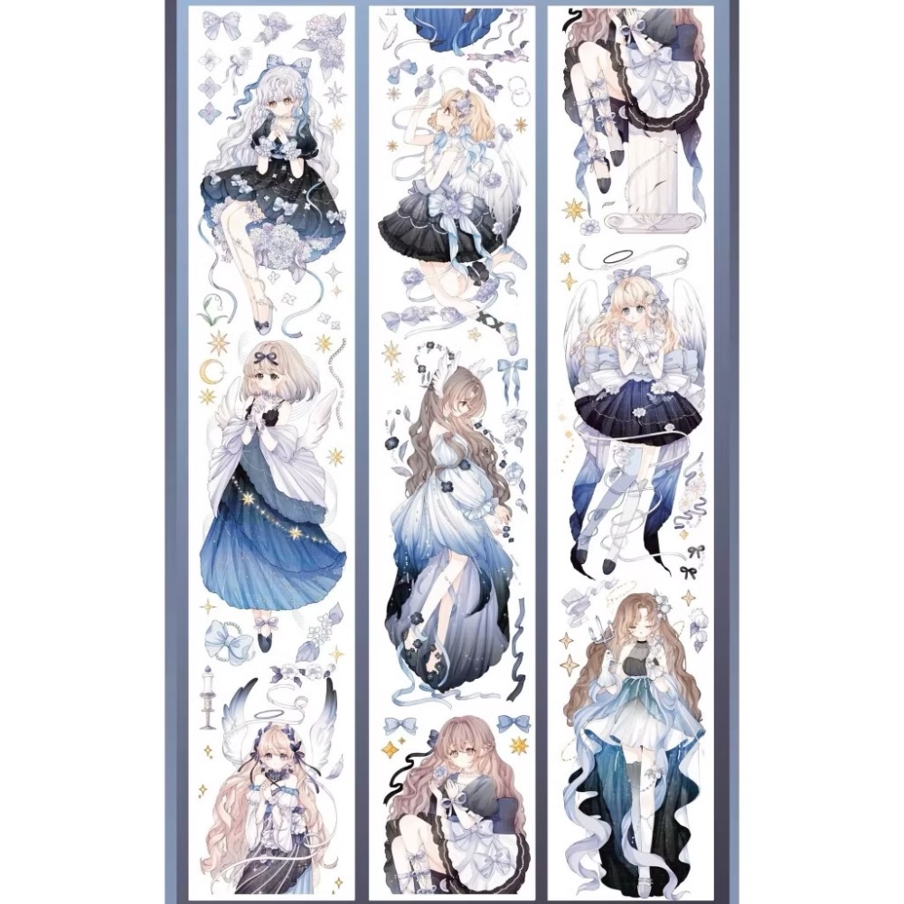 【分裝】一木一橫《月光之下/此間密聞/朦朧月光/挽星海/雪落寒梅/巧若倩兮/燈影琉璃/郁森精靈/西子湖畔》PET膠帶-規格圖1