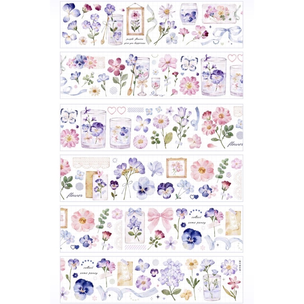 【分裝】浸月島文創《新品：伴玫溢香/悠然時光/小羊咩咩》PET膠帶-細節圖4