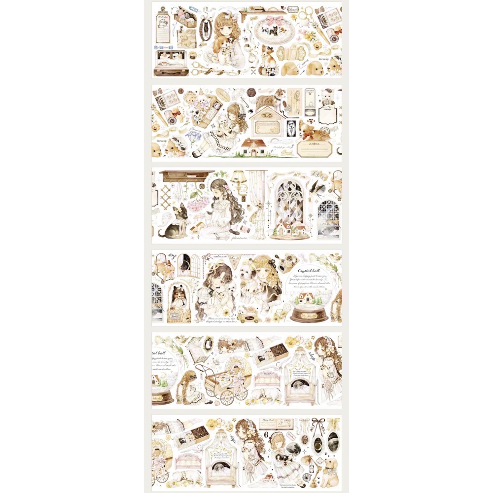 【分裝】浸月島文創《新品：伴玫溢香/悠然時光/小羊咩咩》PET膠帶-細節圖10