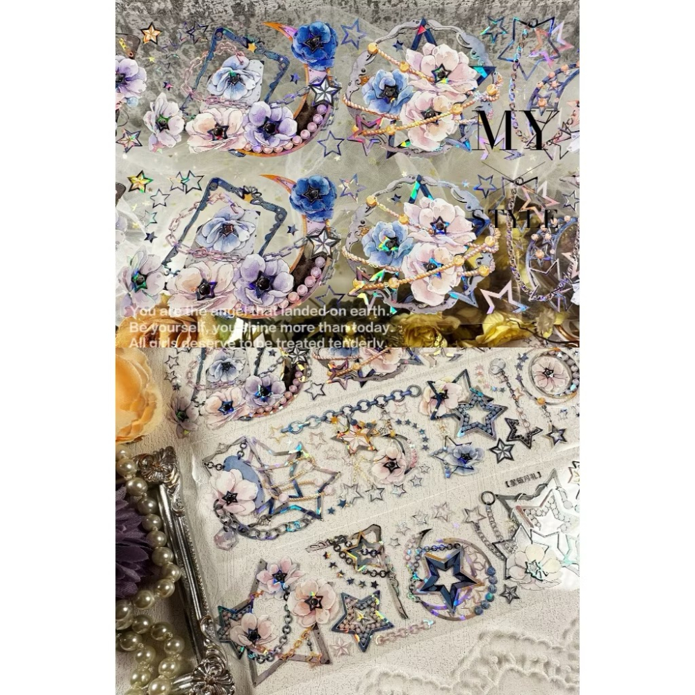 【分裝】魔法堂原創工作室《絲繡芳華/青花帳/芙蓉帳/狩神/天階序曲/淺止/狼族密語/沁藍光年/純愛/似錦》PET膠帶-細節圖3