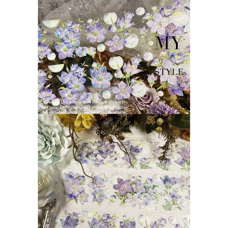 【分裝】魔法堂原創工作室《絲繡芳華/青花帳/芙蓉帳/狩神/天階序曲/淺止/狼族密語/沁藍光年/純愛/似錦》PET膠帶-細節圖5