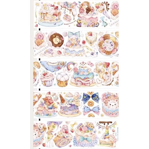 【分裝】魔法堂原創工作室《絲繡芳華/青花帳/芙蓉帳/狩神/天階序曲/淺止/狼族密語/沁藍光年/純愛/似錦》PET膠帶-規格圖8