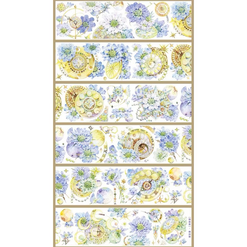 【分裝】魔法堂原創工作室《絲繡芳華/青花帳/芙蓉帳/狩神/天階序曲/淺止/狼族密語/沁藍光年/純愛/似錦》PET膠帶-規格圖8