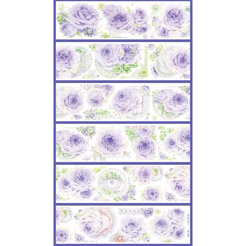 【分裝】魔法堂原創工作室《絲繡芳華/青花帳/芙蓉帳/狩神/天階序曲/淺止/狼族密語/沁藍光年/純愛/似錦》PET膠帶-規格圖8