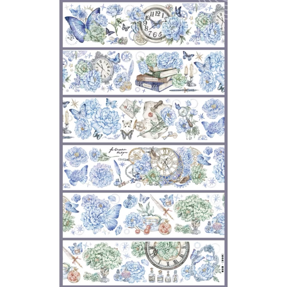 【分裝】魔法堂原創工作室《絲繡芳華/青花帳/芙蓉帳/狩神/天階序曲/淺止/狼族密語/沁藍光年/純愛/似錦》PET膠帶-規格圖8