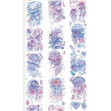 【分裝】魔法堂原創工作室《絲繡芳華/青花帳/芙蓉帳/狩神/天階序曲/淺止/狼族密語/沁藍光年/純愛/似錦》PET膠帶-規格圖8