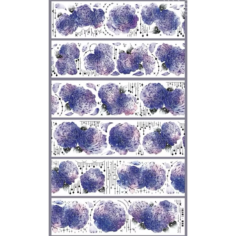 【分裝】魔法堂原創工作室《絲繡芳華/青花帳/芙蓉帳/狩神/天階序曲/淺止/狼族密語/沁藍光年/純愛/似錦》PET膠帶-規格圖8
