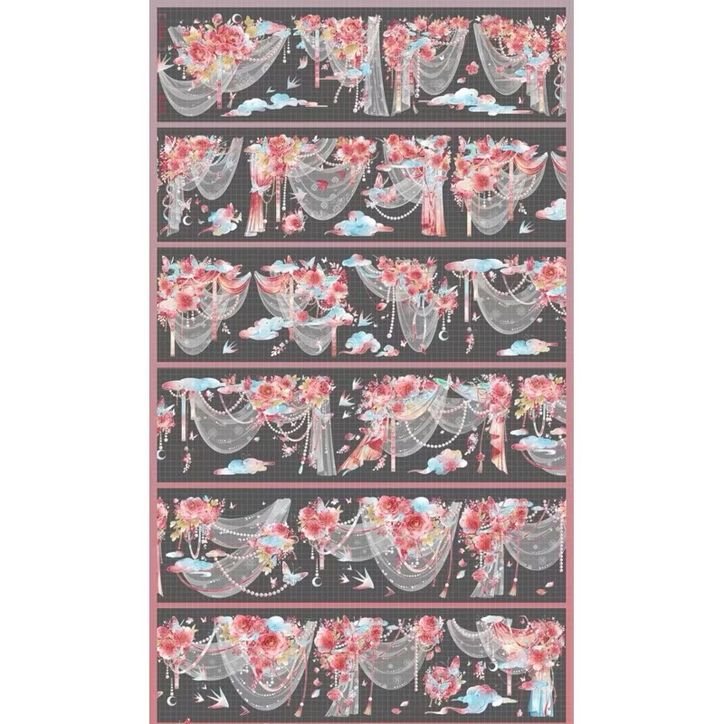 【分裝】魔法堂原創工作室《絲繡芳華/青花帳/芙蓉帳/狩神/天階序曲/淺止/狼族密語/沁藍光年/純愛/似錦》PET膠帶-規格圖8