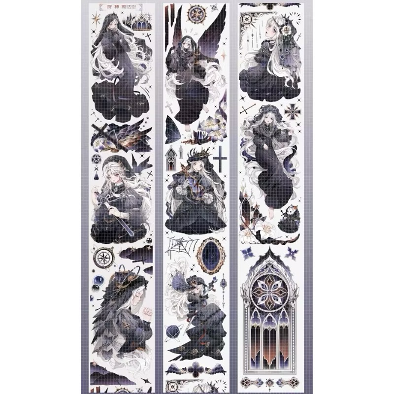 【分裝】魔法堂原創工作室《絲繡芳華/青花帳/芙蓉帳/狩神/天階序曲/淺止/狼族密語/沁藍光年/純愛/似錦》PET膠帶-規格圖8