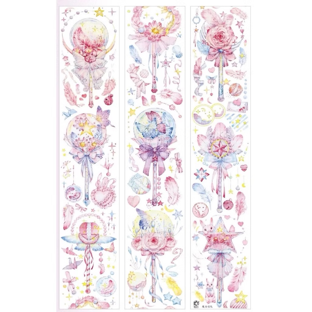 【分裝】魔法堂原創工作室《絲繡芳華/青花帳/芙蓉帳/狩神/天階序曲/淺止/狼族密語/沁藍光年/純愛/似錦》PET膠帶-規格圖8