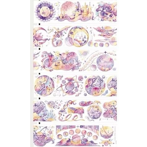 【分裝】魔法堂原創工作室《絲繡芳華/青花帳/芙蓉帳/狩神/天階序曲/淺止/狼族密語/沁藍光年/純愛/似錦》PET膠帶-規格圖8