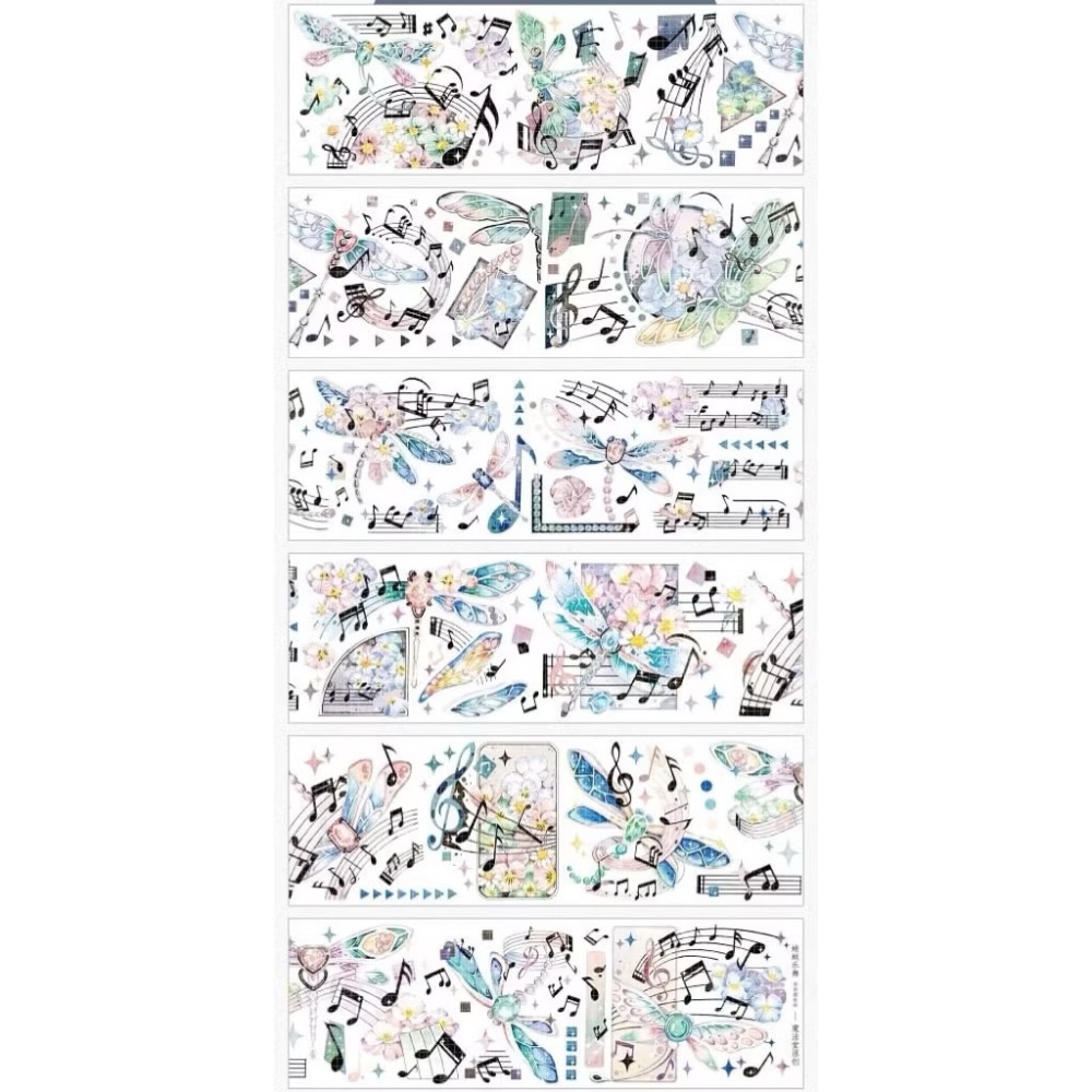 【分裝】魔法堂原創工作室《絲繡芳華/青花帳/芙蓉帳/狩神/天階序曲/淺止/狼族密語/沁藍光年/純愛/似錦》PET膠帶-規格圖8