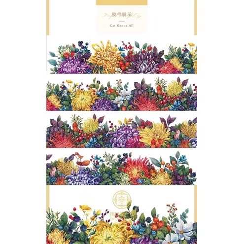 【分裝】貓知道一切《伊甸之冬/聖誕小狗/月下的思念/在秋風中搖曳/魔女玩偶屋/小歡喜/閃光的貝加爾湖》PET膠帶-規格圖2