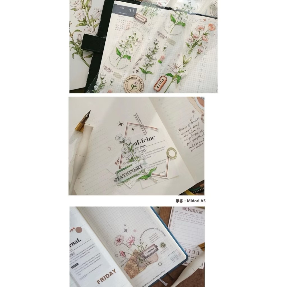 【分裝】棲柒嶼《山與林野/點線面/洛紛紛/是領收書/慢慢走3與熊/顏小元烘焙坊/緋與墨/慕洛織鏡》和紙 PET膠帶-細節圖3