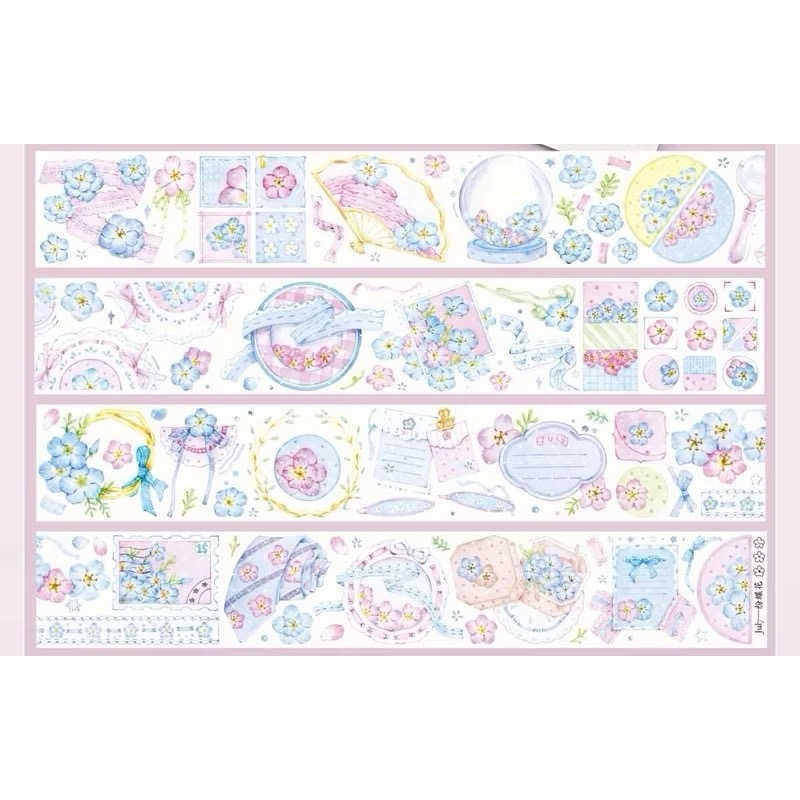 【分裝】Curily x July聯名《海螺貝貝/粉蝶花/百日葵》PET膠帶-規格圖4