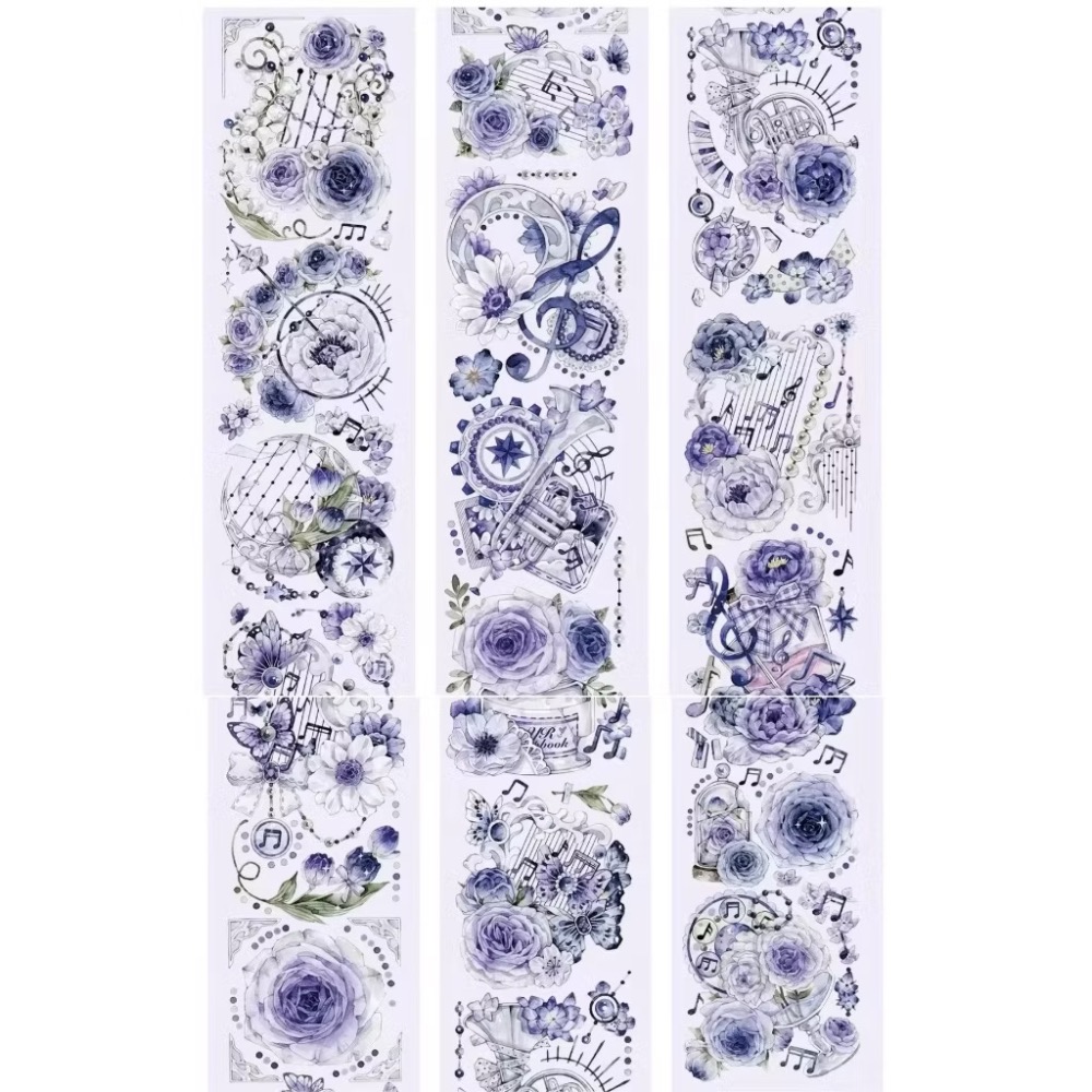 【分裝】YR原創設計《流螢青花/千祥雲集/扶搖/醉花音/祈願雍和/玉生煙》PET膠帶-規格圖1