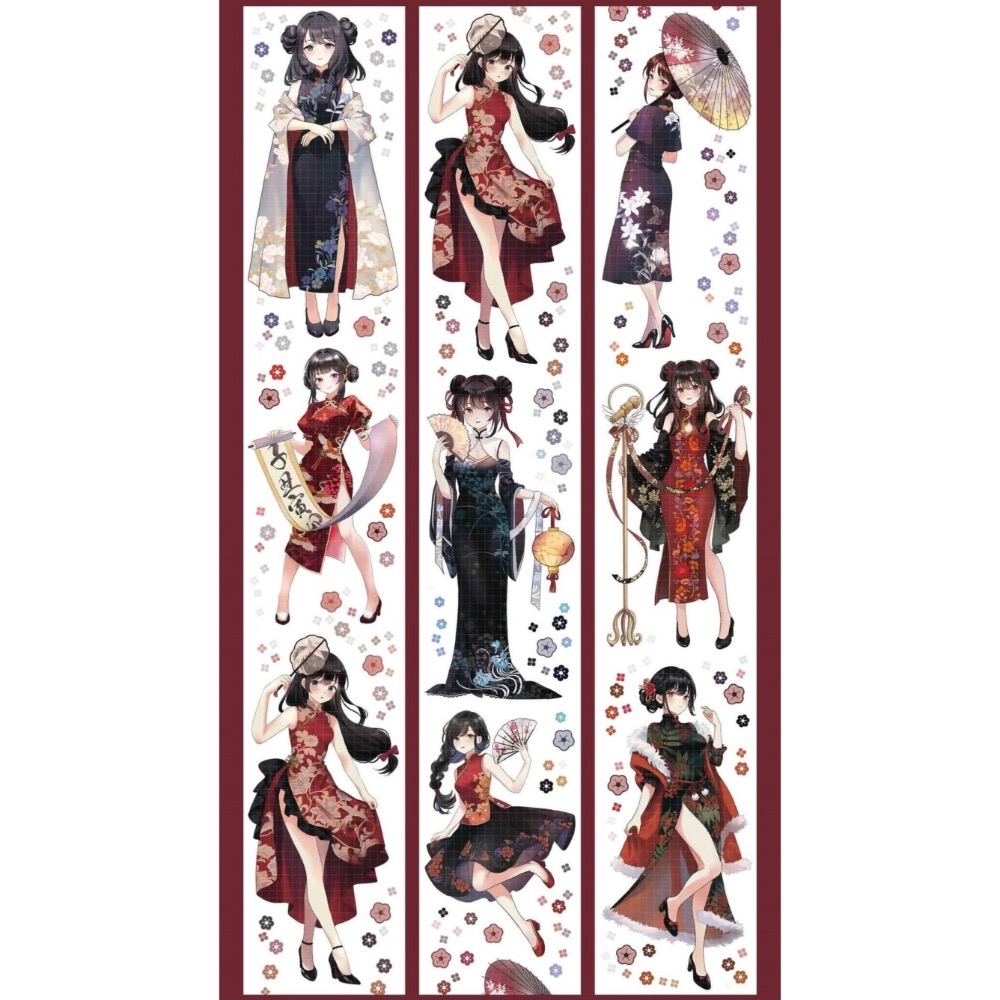 【分裝】吾心原創 x 柑橘手帳《綽約婪尾春/芳菲馥濃/遊園無盡夏/月神拂香》PET膠帶-規格圖5