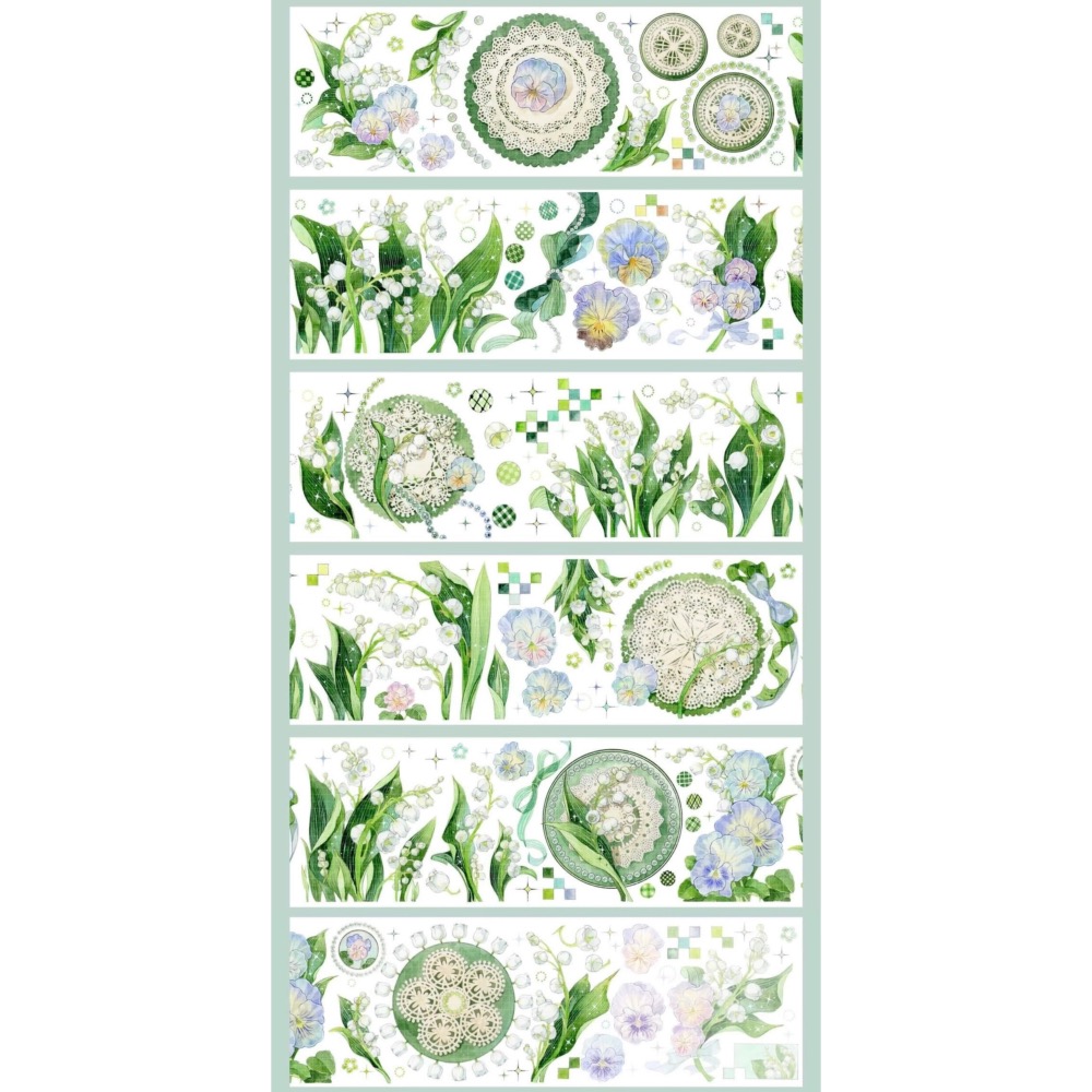 【分裝】MERRY TAPE《迎春/花嫁/初見/鐵炮/鈴蘭》PET膠帶-細節圖6