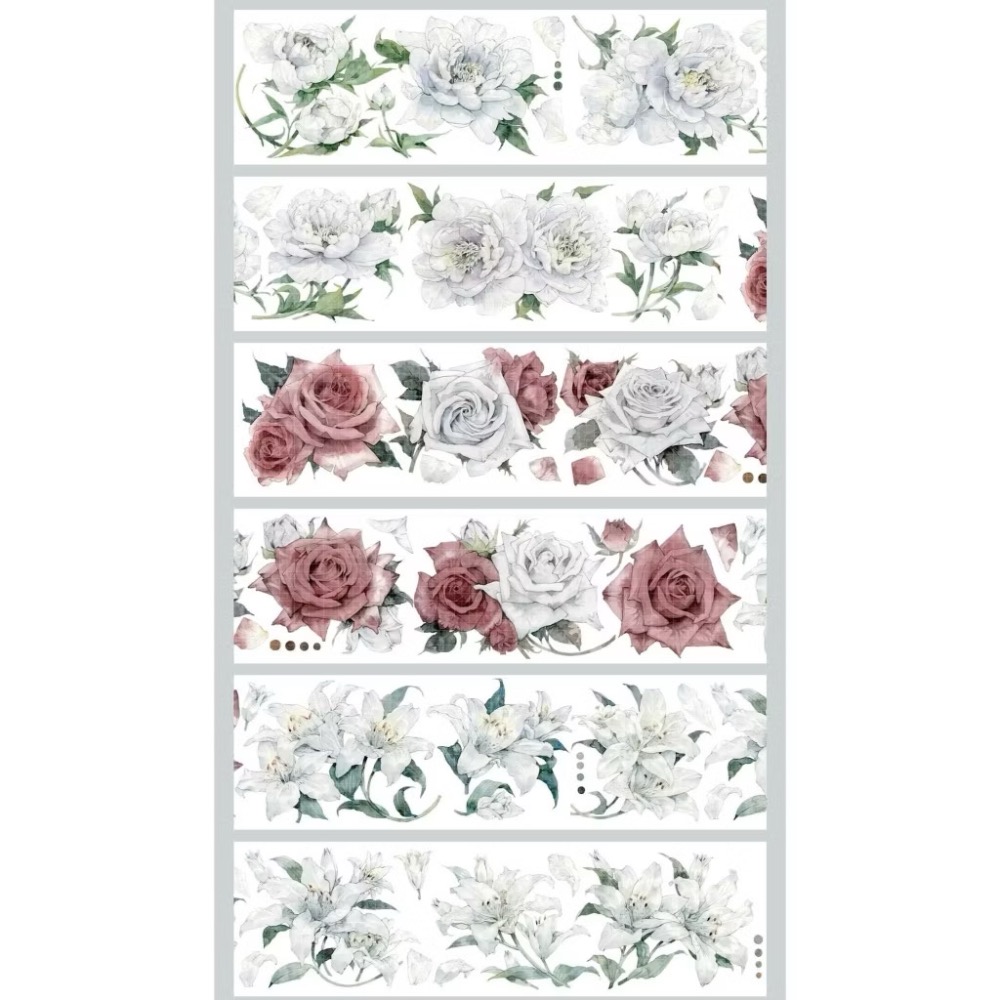 【分裝】MERRY TAPE《迎春/花嫁/初見/鐵炮/鈴蘭》PET膠帶-規格圖1