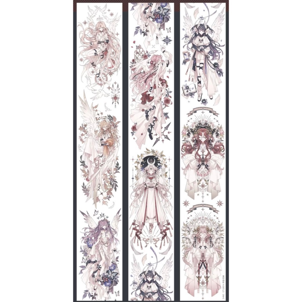 【分裝】Shine & Studio6聯名《聖芒季-聖臨・神域、靈域、幻域；天啓・戀域、星域》PET膠帶-規格圖1