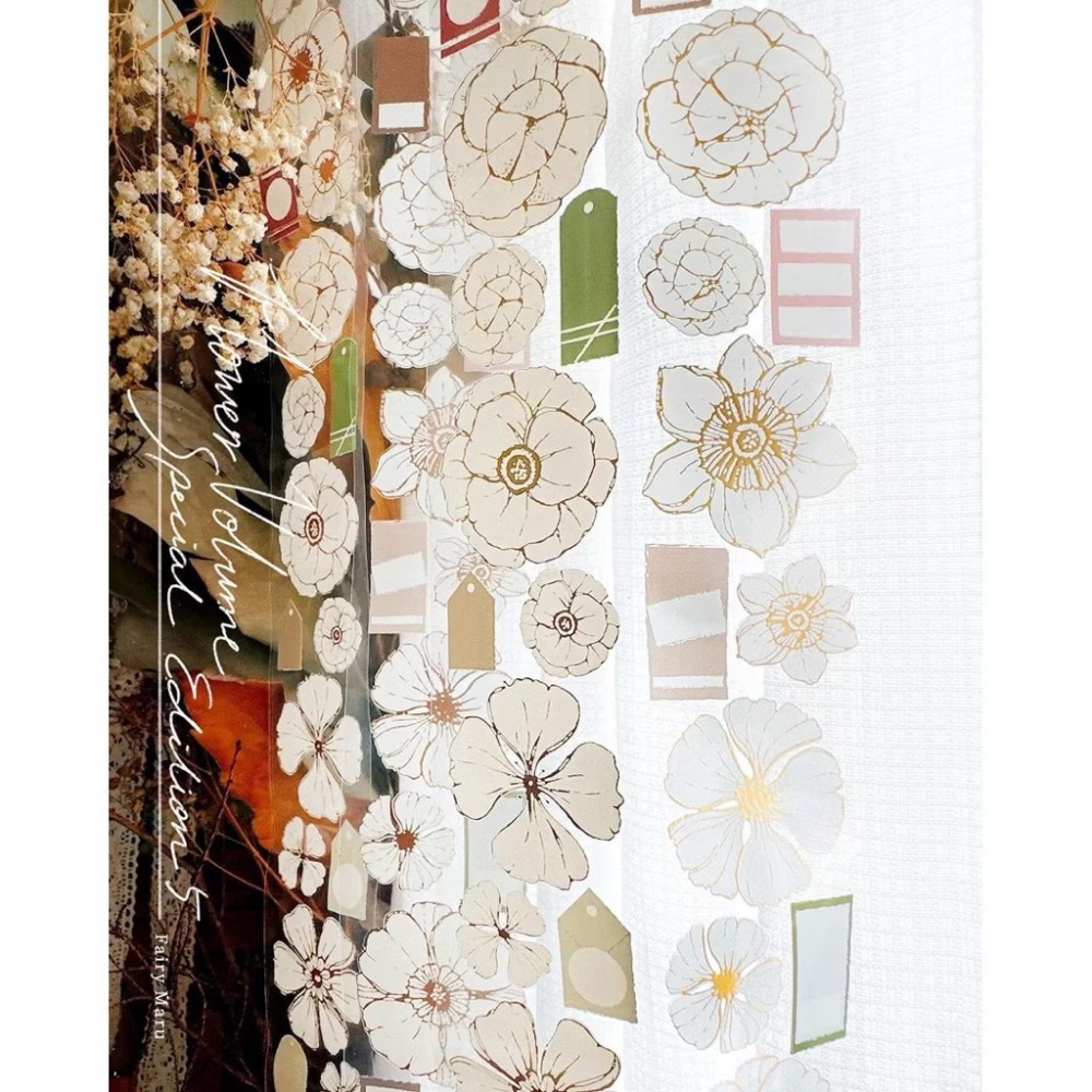 【分裝】秘密會社-春之盛典《墨染一色-芙蘿拉/樂意-花見櫻/仙女丸-花之卷特別版5/Pei+Pei-頌春之花》PET膠帶-細節圖4