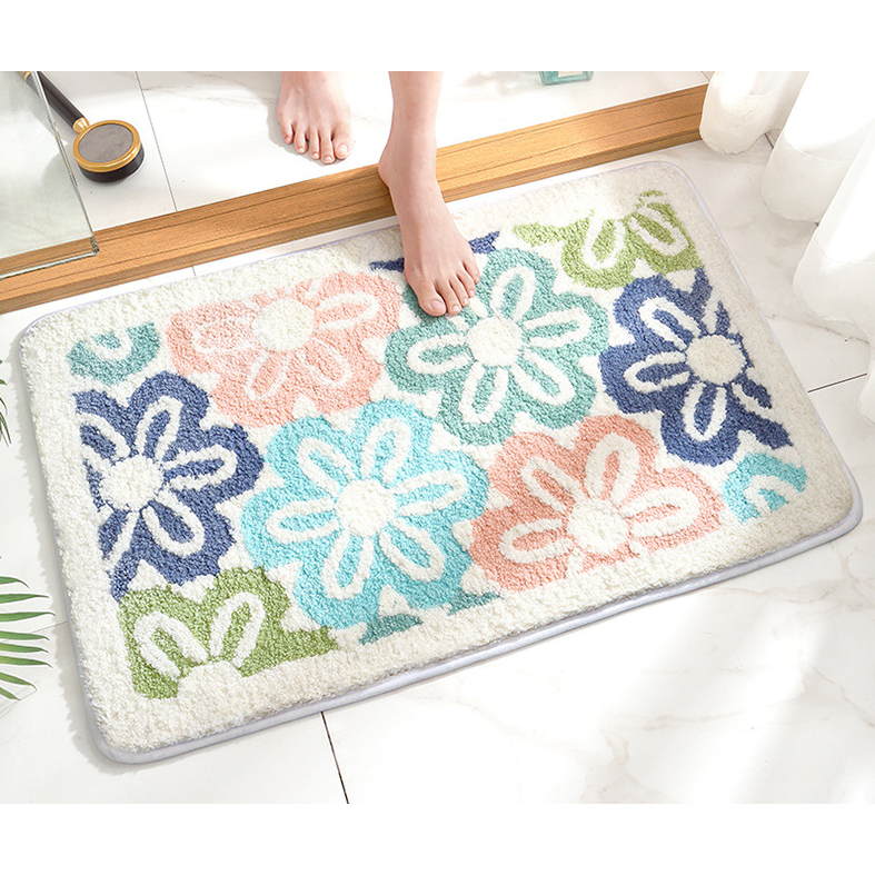 Mia🎈現代簡約風植絨吸水地墊-細節圖2