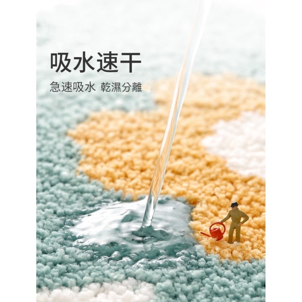 Mia🎈現代簡約風植絨吸水地墊-細節圖7