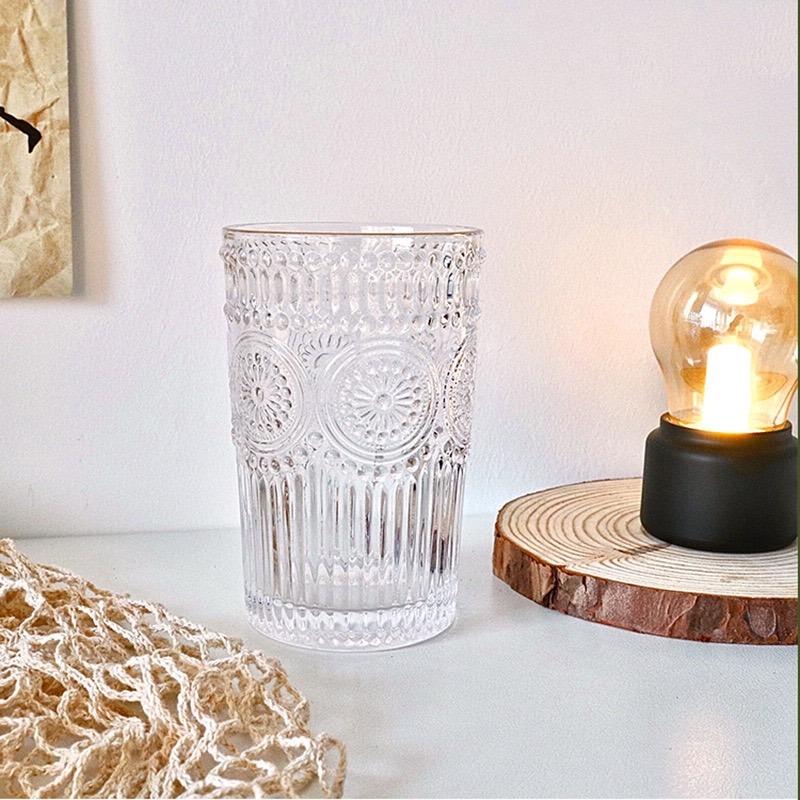 Mia🎈歐式復古風玻璃杯 高款金邊玻璃杯-細節圖3