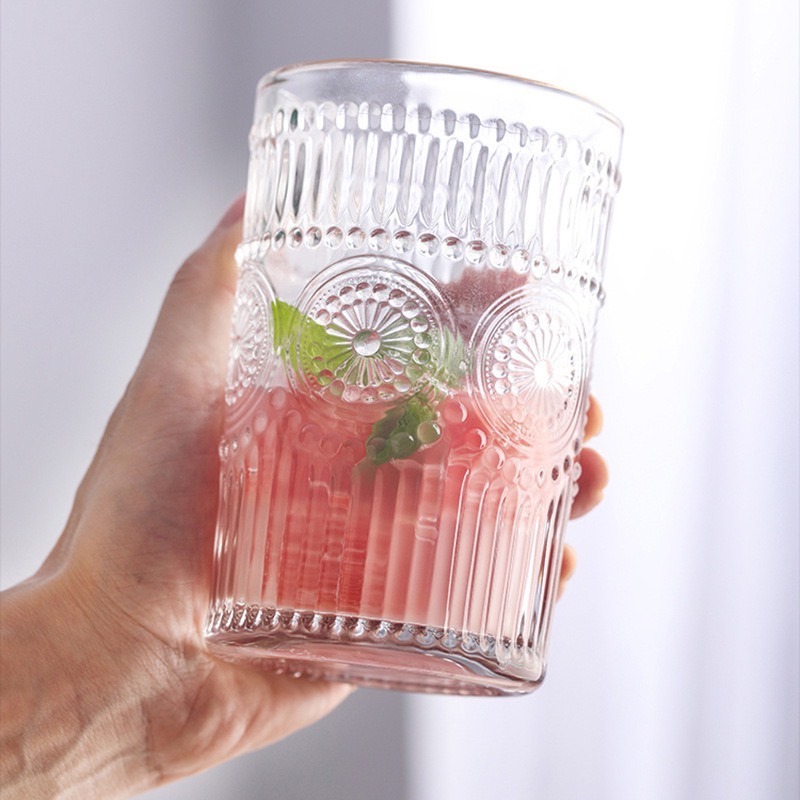 Mia🎈歐式復古風玻璃杯 高款金邊玻璃杯-細節圖5
