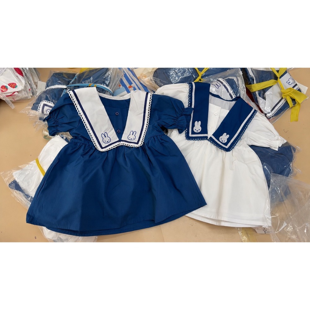 🩵 Birthday × Miffy 米菲兔海軍風短袖洋裝｜現貨 🩵 日本童裝品牌 Birthday 人氣款✨-細節圖2