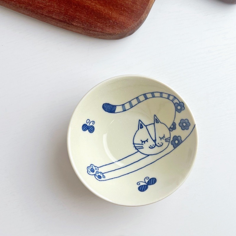 【幸沐商行】日本製Kanesada Seito懶洋午睡貓咪餐盤 盤子 碗盤 陶瓷盤 飯碗 日本食器 深盤 餐盤 淺盤-細節圖7