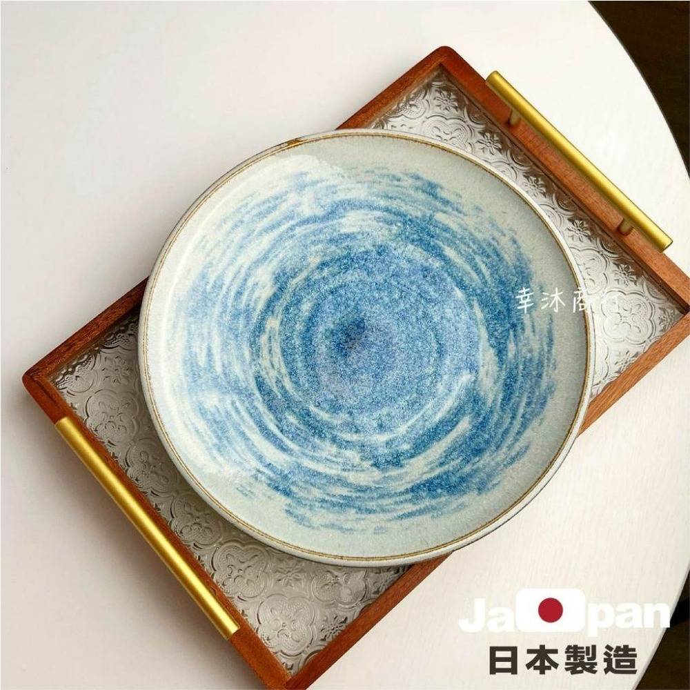 【幸沐商行】日本製紺青9寸餐盤 盤子 碗盤 陶瓷盤 平盤 淺盤 加厚 圓盤 日本食器 25皿 銀河星空-細節圖6