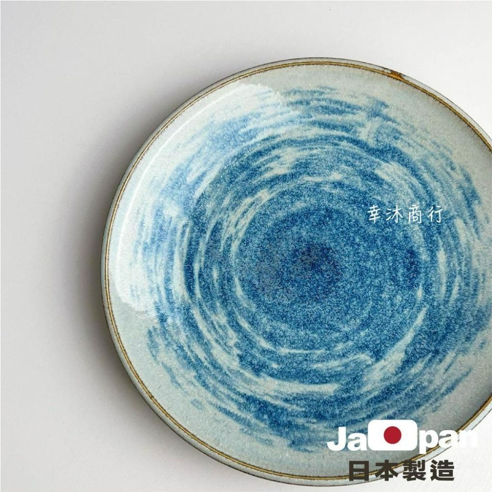 【幸沐商行】日本製紺青9寸餐盤 盤子 碗盤 陶瓷盤 平盤 淺盤 加厚 圓盤 日本食器 25皿 銀河星空-細節圖8