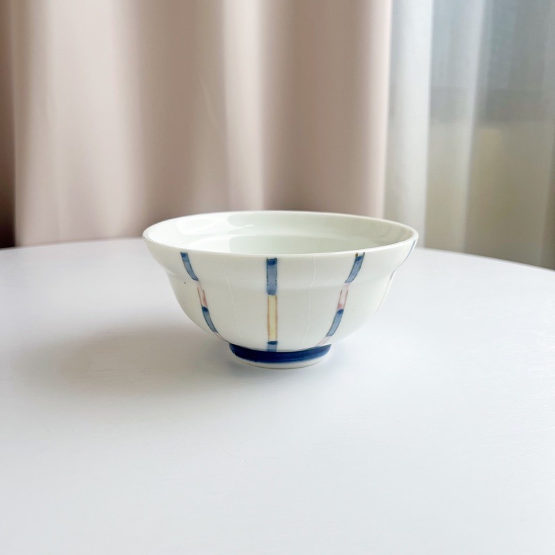 【幸沐商行】日本製手繪彩虹5寸飯碗餐盤 盤子 碗盤 陶瓷盤 湯碗 加厚 花紋 日本食器 5寸碗 丼飯碗-細節圖8