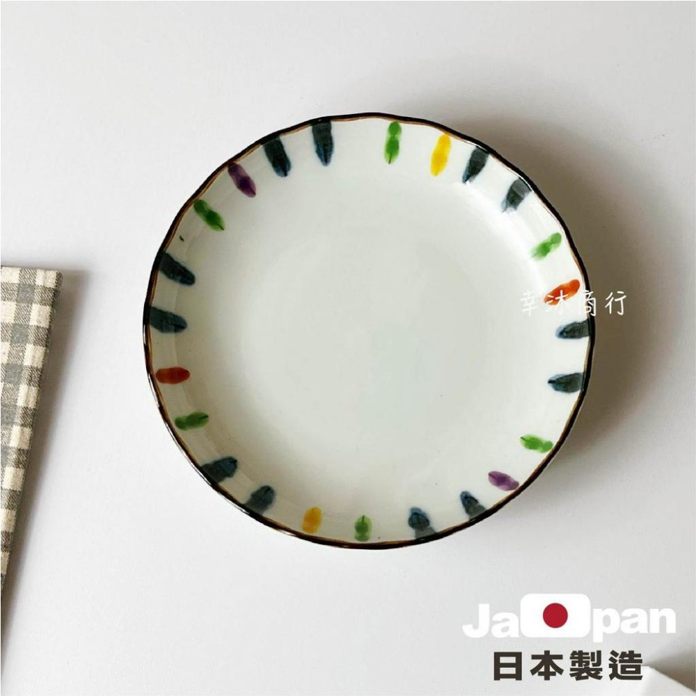 【幸沐商行】日本製繪梅5寸井碗　彩十草花邊5寸皿 餐盤 甜品盤 井飯碗 日本食器 盤子 碗盤 陶瓷盤 繪梅 淺盤-細節圖6