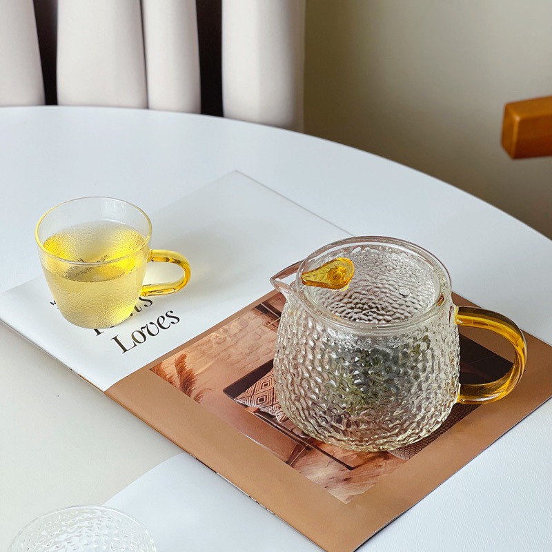 【幸沐商行】麟韵泡茶壺450ml 加厚耐熱玻璃壺 高硼硅耐熱玻璃杯 泡茶壺 花茶壺 水壺 泡茶 耐熱玻璃-細節圖5