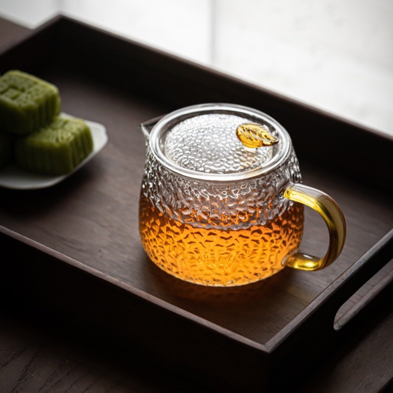 【幸沐商行】麟韵泡茶壺450ml 加厚耐熱玻璃壺 高硼硅耐熱玻璃杯 泡茶壺 花茶壺 水壺 泡茶 耐熱玻璃-細節圖6