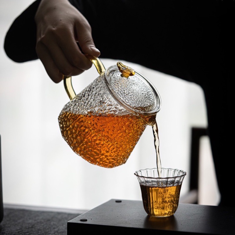 【幸沐商行】麟韵泡茶壺450ml 加厚耐熱玻璃壺 高硼硅耐熱玻璃杯 泡茶壺 花茶壺 水壺 泡茶 耐熱玻璃-細節圖8