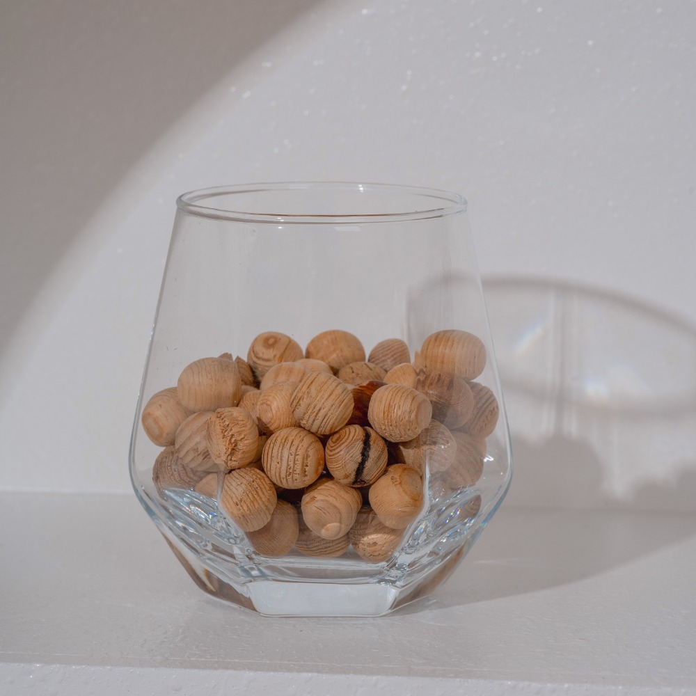 【幸沐商行】台灣檜木球擴香組 天然檜木球搭配人氣款富士山杯 玻璃杯 裝飾 擺設 擴香 可滴精油-規格圖11