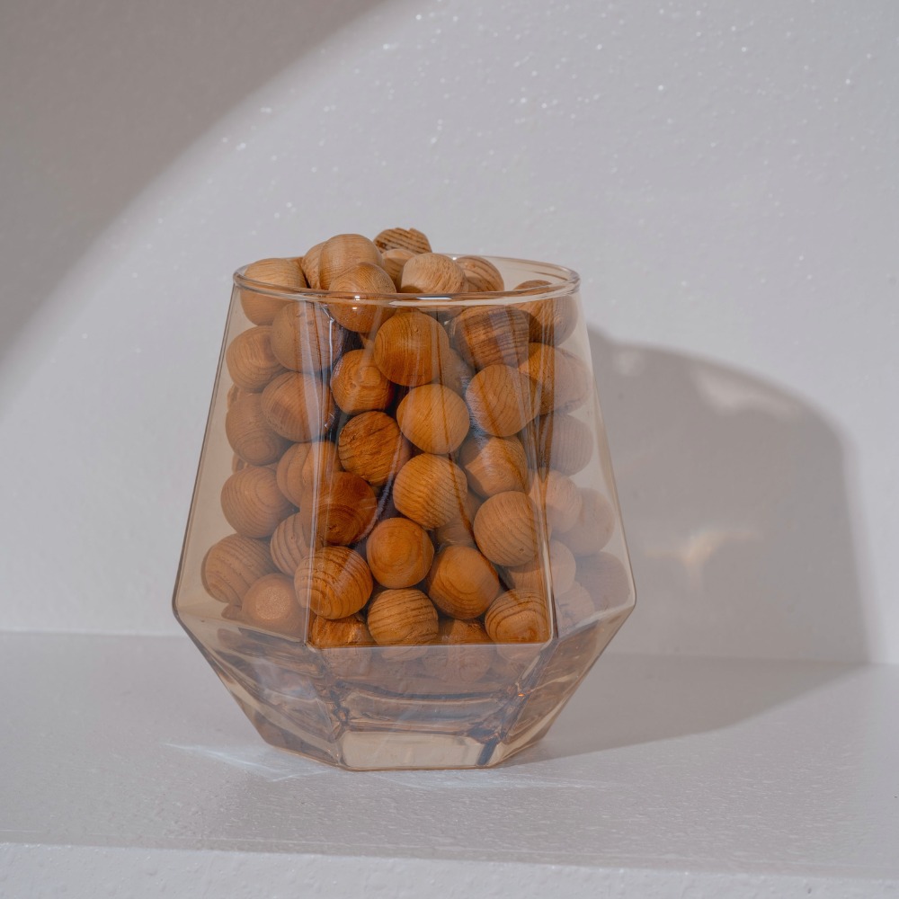 【幸沐商行】台灣檜木球擴香組 天然檜木球搭配人氣款富士山杯 玻璃杯 裝飾 擺設 擴香 可滴精油-規格圖11